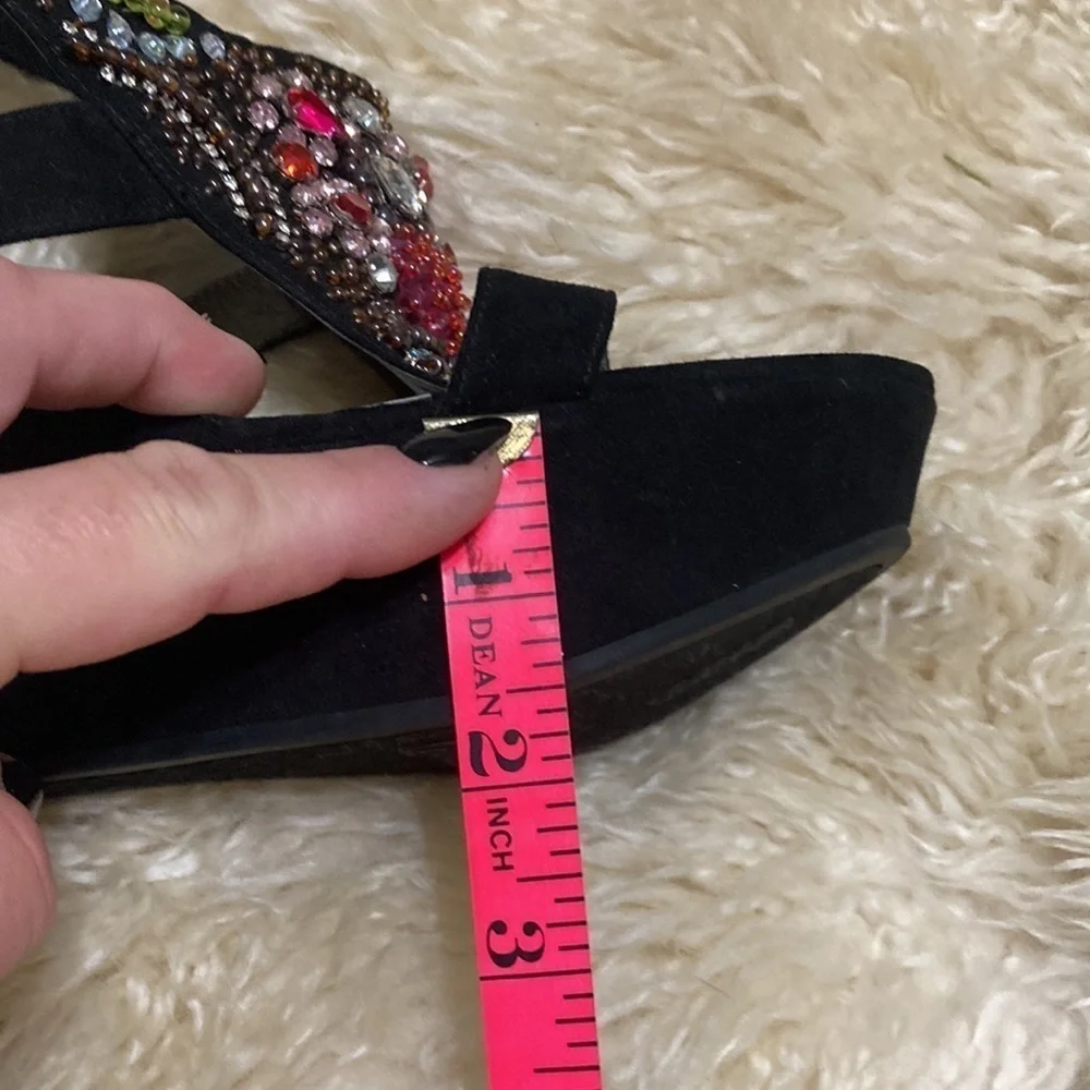 Carlos Acapulco jeweled platform shoes size 8.5
